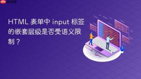 HTML 表单中 input 标签的嵌套层级是否受语义限制?