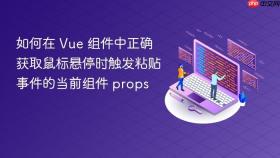 如何在 Vue 组件中正确获取鼠标悬停时触发粘贴事件的当前组件 props