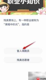 黑暗中的光：残奥引导员
