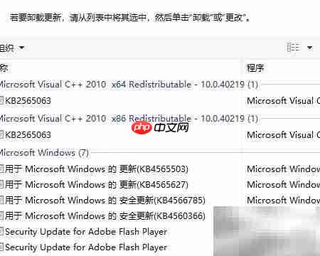 Win2004查看已安装更新