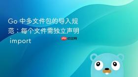 Go 中多文件包的导入规范:每个文件需独立声明 import