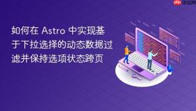如何在 Astro 中实现基于下拉选择的动态数据过滤并保持选项状态跨页