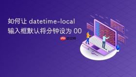 如何让 datetime-local 输入框默认将分钟设为 00