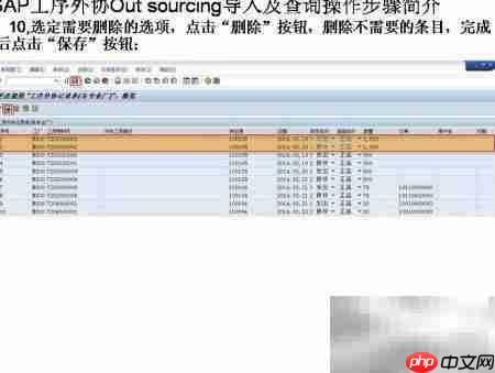 SAP工序外协导入查询指南
