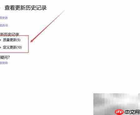 Win10查看更新历史记录
