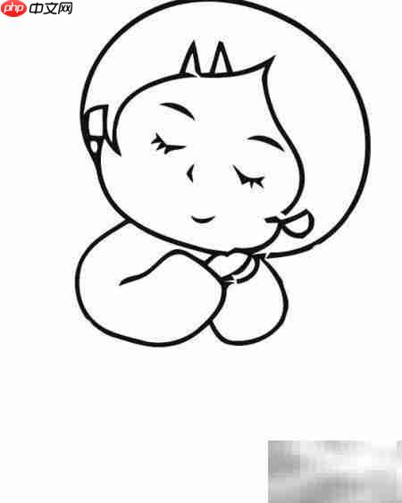 拇指姑娘简笔画分步教程