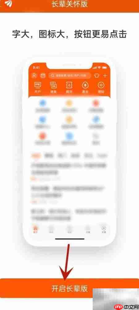 东方财富长辈关怀版设置指南