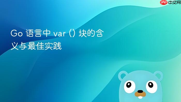 Go 语言中 var () 块的含义与最佳实践