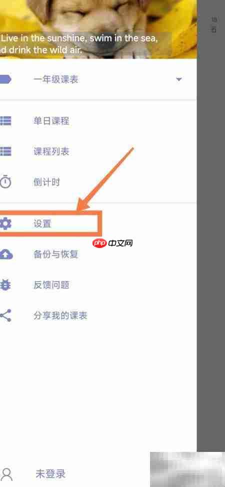 Simple课程表开启每日一句