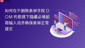 如何在不删除表单字段 DOM 的前提下隐藏必填邮箱输入项并确保表单正常提交