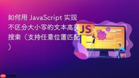 如何用 javascript 实现不区分大小写的文本高亮搜索(支持任意位置匹配)