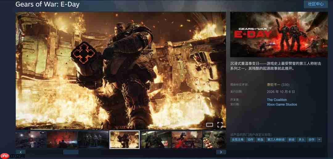 《战争机器：事变日》Steam褒贬不一 玩家不满DEI和爆显存