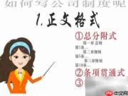 公司制度撰写指南