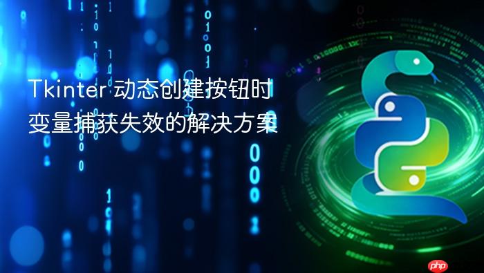 Tkinter 动态创建按钮时变量捕获失效的解决方案