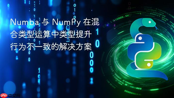 Numba 与 NumPy 在混合类型运算中类型提升行为不一致的解决方案