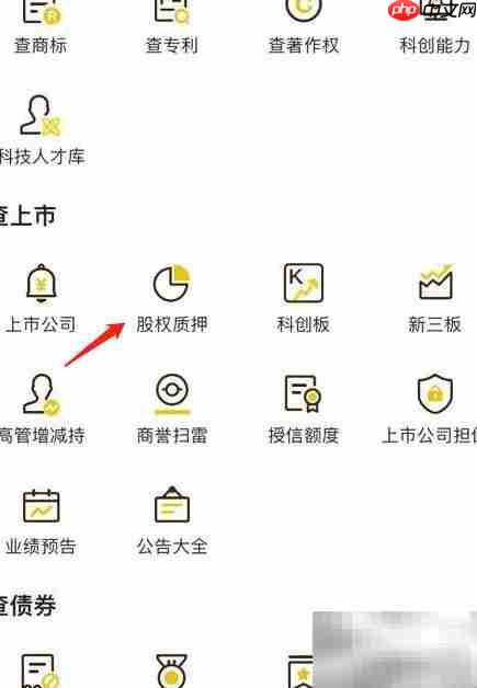 启信宝查股权质押方法