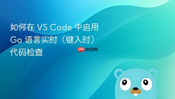 如何在 VS Code 中启用 Go 语言实时(键入时)代码检查