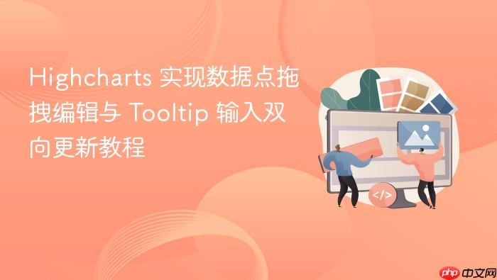 Highcharts 实现数据点拖拽编辑与 Tooltip 输入双向更新教程
