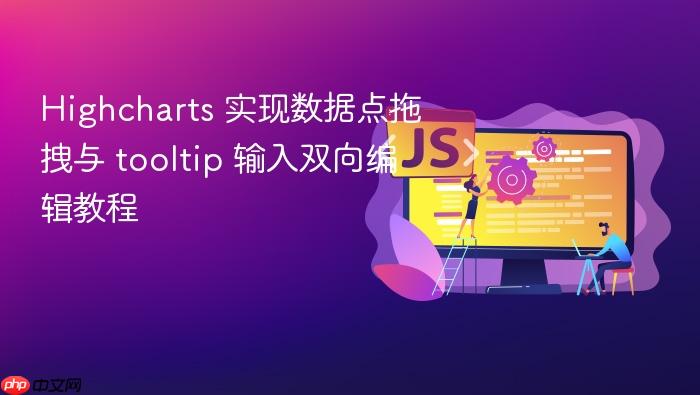 Highcharts 实现数据点拖拽与 tooltip 输入双向编辑教程