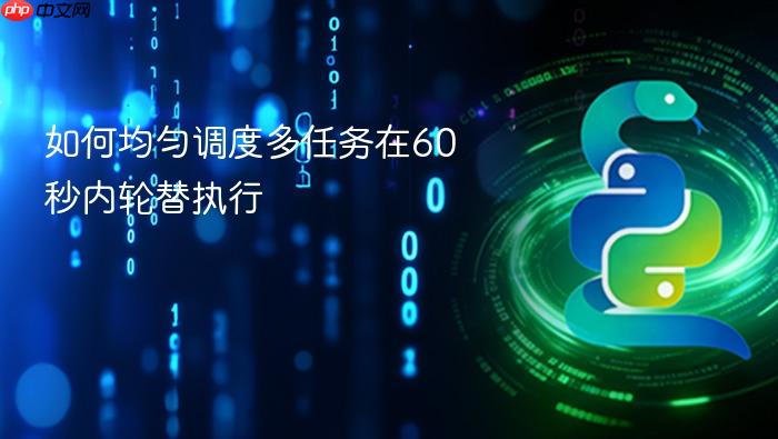 如何均匀调度多任务在60秒内轮替执行