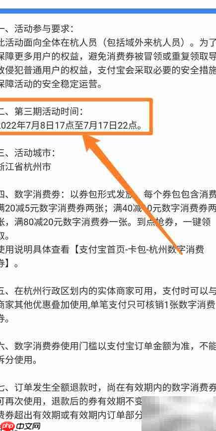 2022杭州第三期消费券发放时间