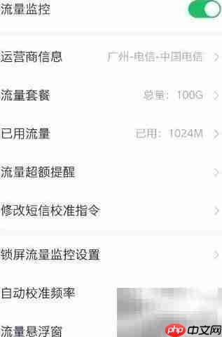 手机流量监控方法