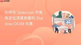 如何在 Selenium 中高效定位深度嵌套的 Shadow DOM 元素