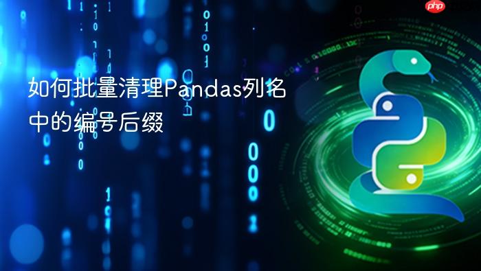 如何批量清理Pandas列名中的编号后缀