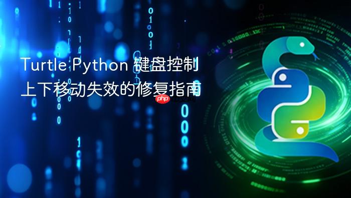 Turtle Python 键盘控制上下移动失效的修复指南
