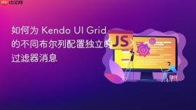 如何为 Kendo UI Grid 的不同布尔列配置独立的过滤器消息