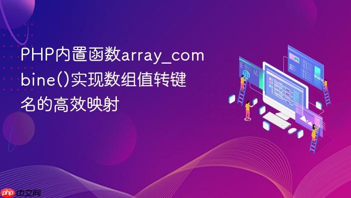 PHP内置函数array_combine()实现数组值转键名的高效映射