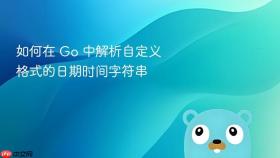 如何在 Go 中解析自定义格式的日期时间字符串