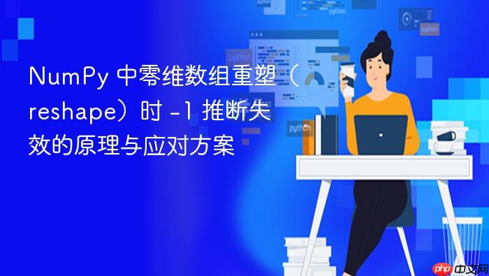 NumPy 中零维数组重塑(reshape)时 -1 推断失效的原理与应对方案