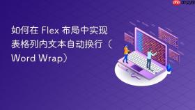 如何在 Flex 布局中实现表格列内文本自动换行（Word Wrap）