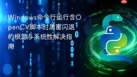 Windows命令行运行含OpenCV脚本时黑窗闪退的根源与系统性解决指南