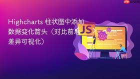 Highcharts 柱状图中添加数据变化箭头(对比前后差异可视化)