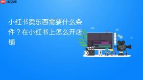 小红书卖东西需要什么条件？在小红书上怎么开店铺