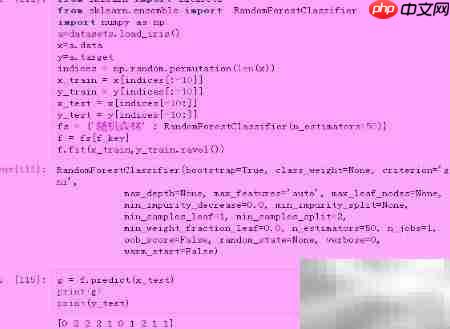 随机森林分类器Python实现