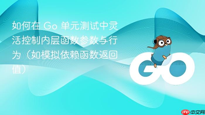 如何在 Go 单元测试中灵活控制内层函数参数与行为(如模拟依赖函数返回值)