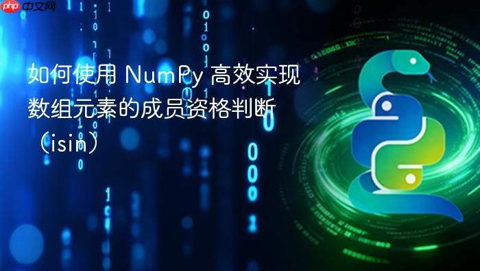 如何使用 NumPy 高效实现数组元素的成员资格判断(isin)