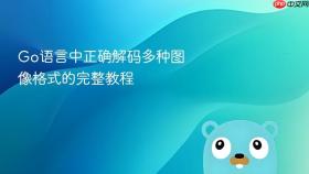 Go语言中正确解码多种图像格式的完整教程
