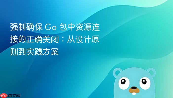 强制确保 Go 包中资源连接的正确关闭:从设计原则到实践方案
