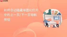 如何自动隐藏单图幻灯片中的上一页/下一页导航按钮
