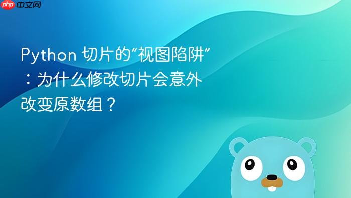 Python 切片的“视图陷阱”:为什么修改切片会意外改变原数组?