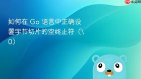 如何在 Go 语言中正确设置字节切片的空终止符（\0）