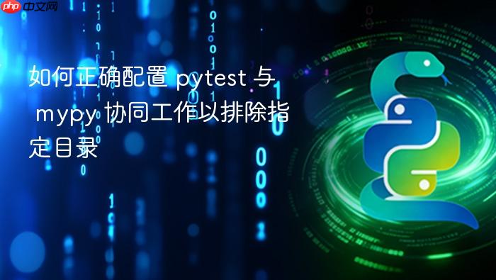 如何正确配置 pytest 与 mypy 协同工作以排除指定目录