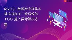 MySQL 数据库字符集与排序规则不一致导致的 PDO 插入异常解决方案
