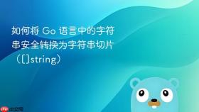 如何将 Go 语言中的字符串安全转换为字符串切片（[]string）
