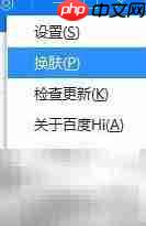 百度Hi换肤方法指南