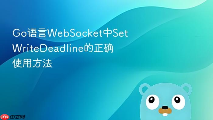 Go语言WebSocket中SetWriteDeadline的正确使用方法